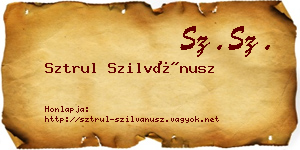 Sztrul Szilvánusz névjegykártya